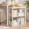 Open WireMesh Storage Rack with Raised Sides Versatile Metal Frame WoodWoodenLook