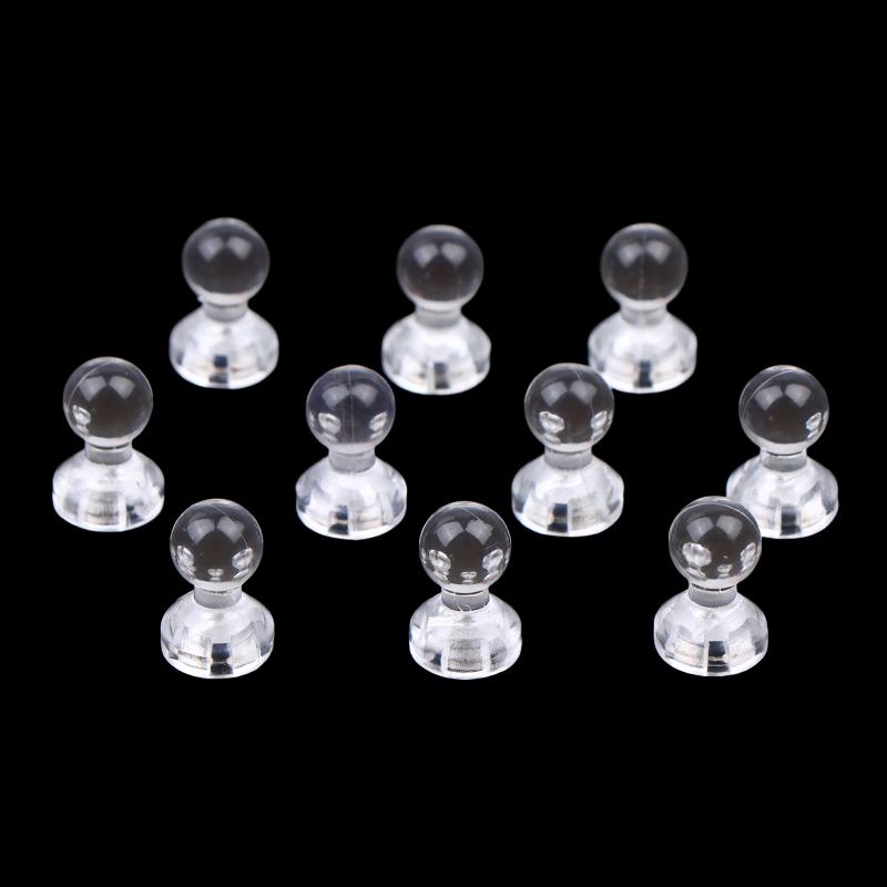 Mini Magnetic Invisible Badge Display Stand High Clear Acrylic Base For Badge Holder Accessories Desktop Storage