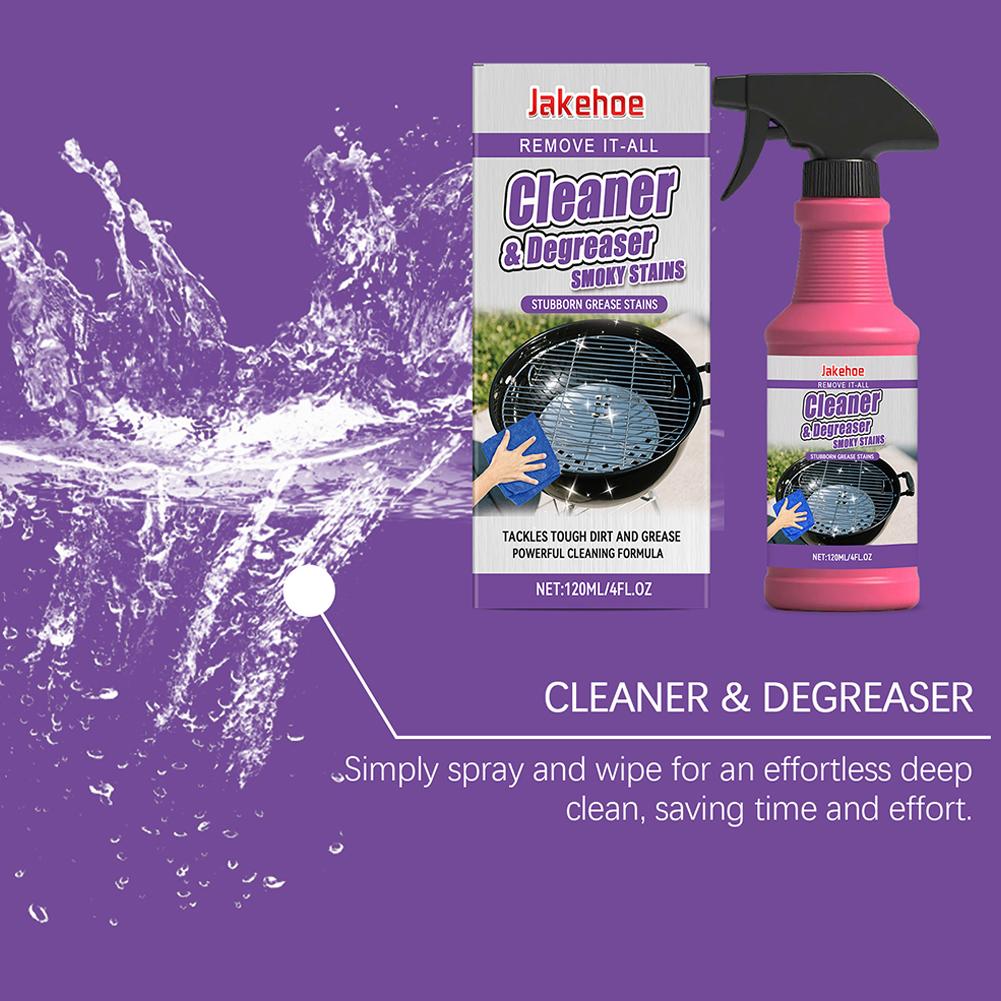 BBQ Grill Cleaner Heavy Duty Degreaser Spray Barbecue Grill Rack Stain Remover for Stainless Steel Porcelain Kitchen Cooktop, Mi