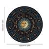 Mystic Constellation Tarot Round Carpet Non-Slip Zodiac Constellation Sign Rug Soft Washable Entryway Dinning Room Decoration