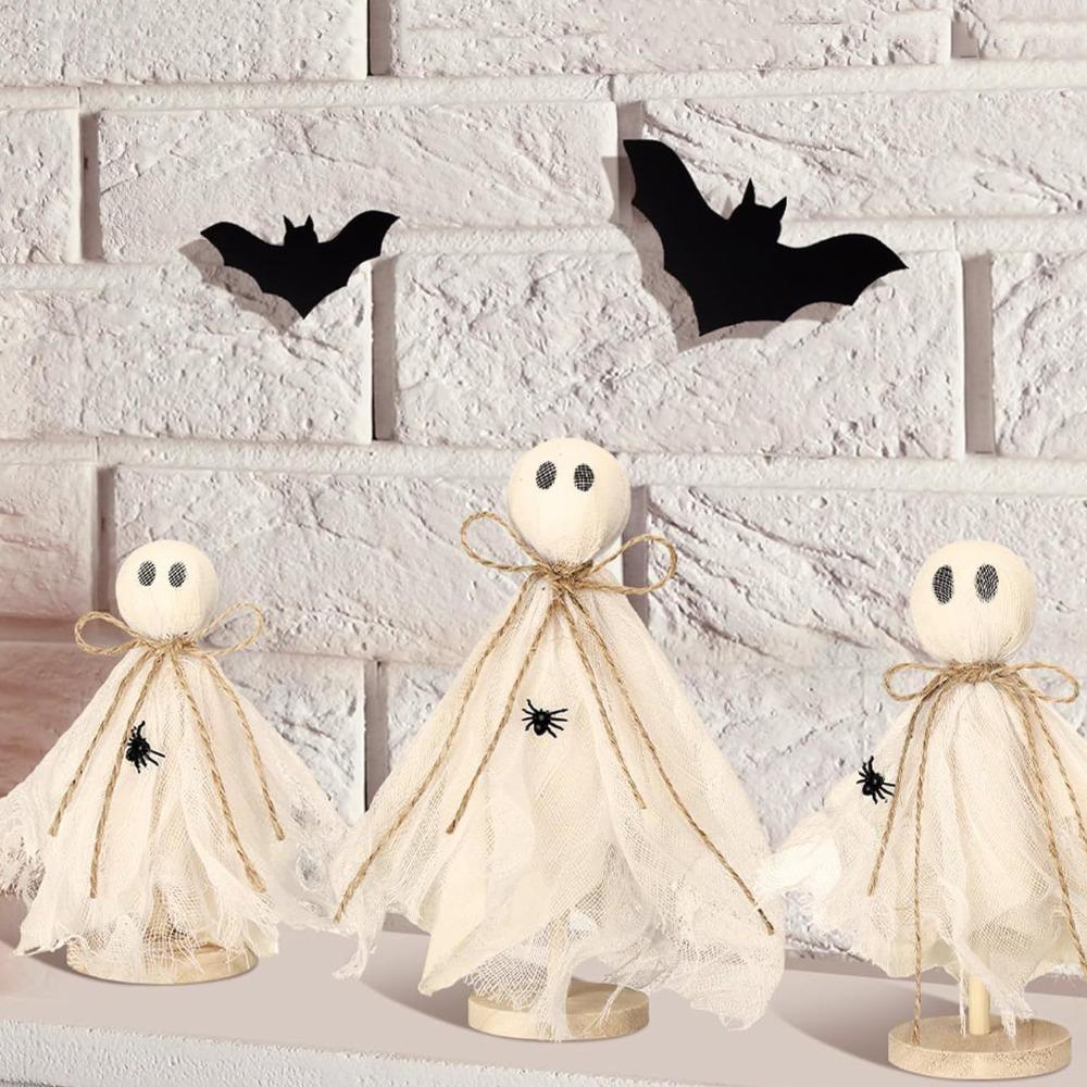 

Декор ручной работы Подставка деревянная Привидение Жуткий дизайн Домашняя атмосфера Украшения Для использования в помещении style B