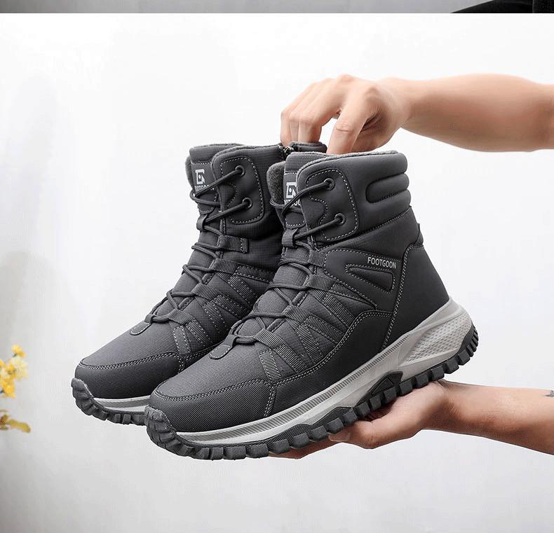 Men'S Winter Boots Warm Snow Boots For Men Women Thick Plush Mid-Calf Boots Non-Slip Waterproof Outdoor Hiking Boots -40℃
