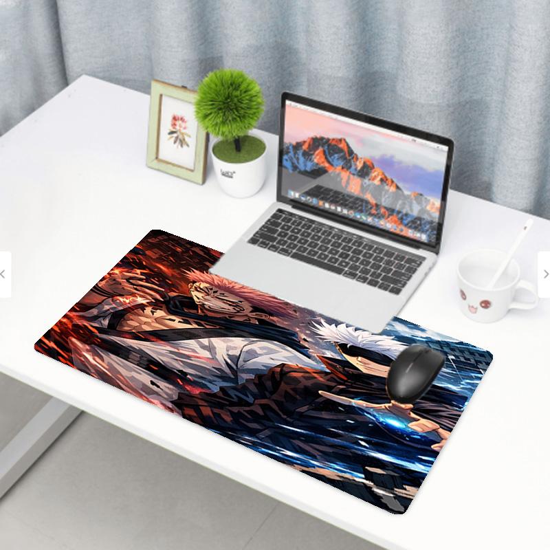 Jujutsu Kaisen Print Mouse Pad, Anti‑Slip Desktop keyboard Mat, for PC Laptop Gaming Working Daily Use, Cool Festival Surprise Gift