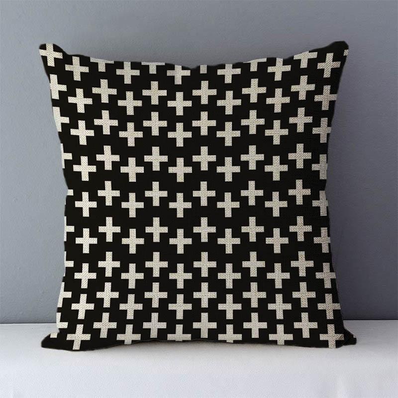 Quality Cozy Popular Geometric Couch Cushion Cover Home Decorative Pillows 45X45Cm For Bed Seat Back Cushions Bedding Pillowcase
