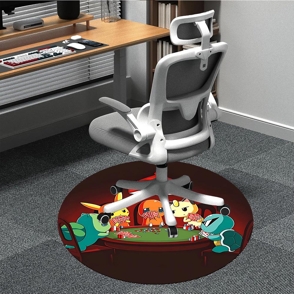 

1pc Pokemon Characters Party Office Round Area Rug, Under Office Chairs Bedroom Living Room Home Decor a1022275 80cm by 80cm