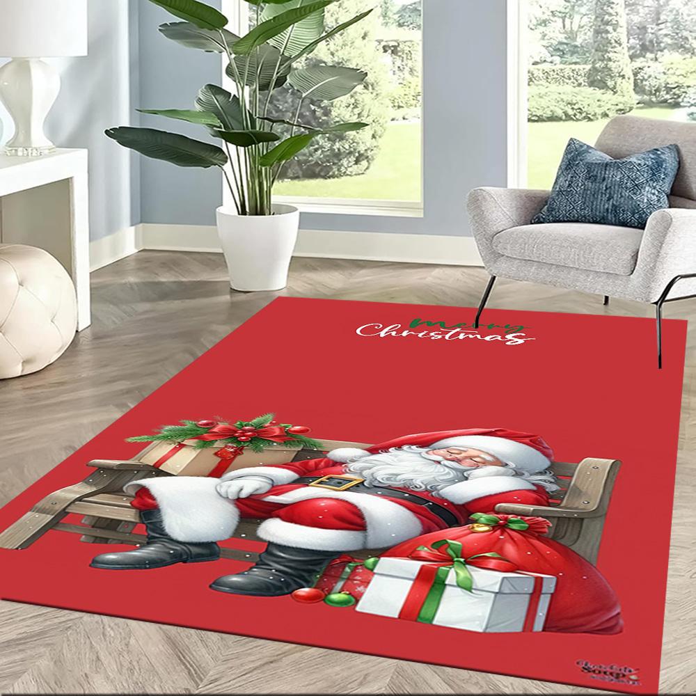 Christmas 266 Carpet Perfect for Entryway Study Room Dormitory Bedrooms Anti-slip Rug Office Home Decor Gift for Festivals