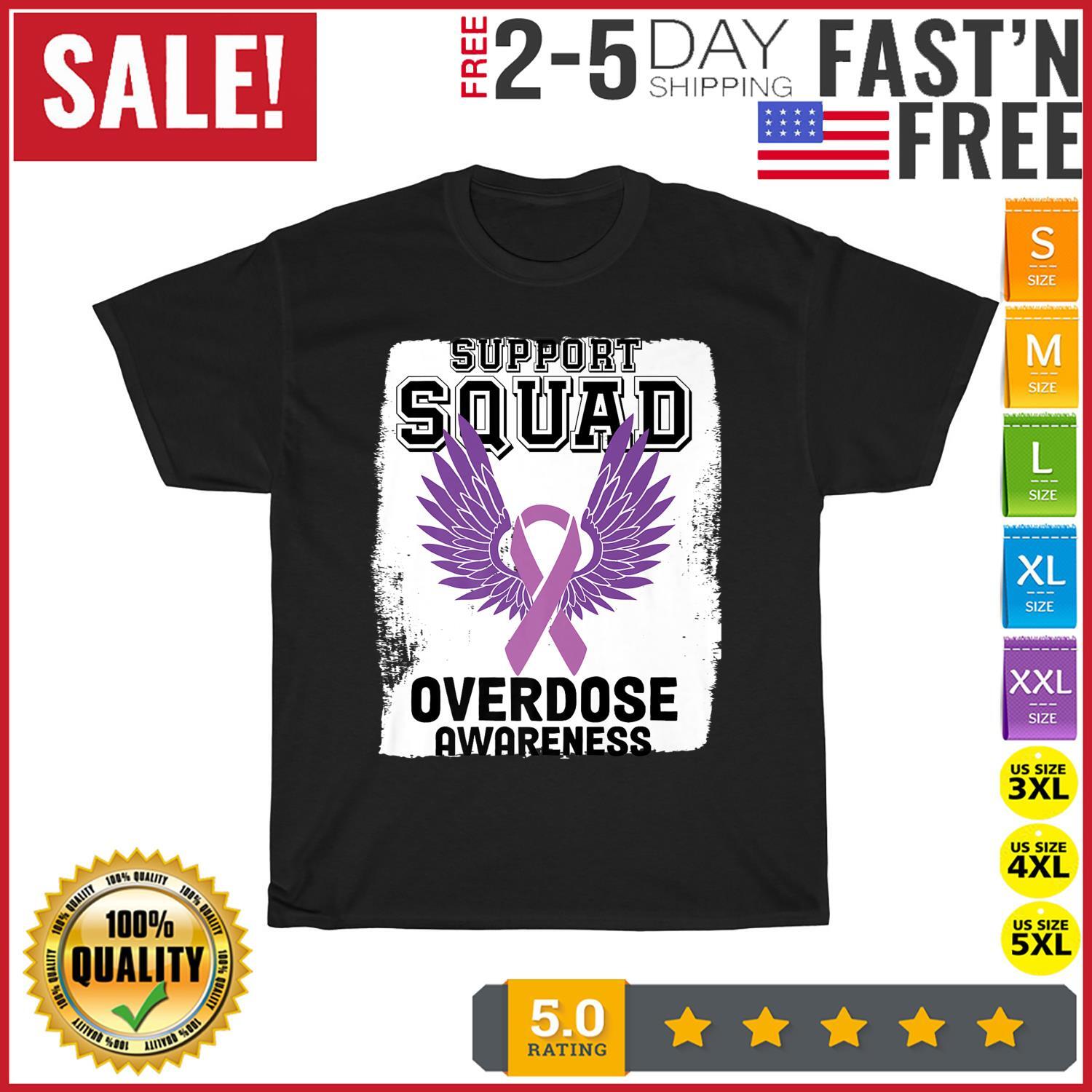 Overdose Awareness August We Wear Purple Overdose Awareness T Shirt Mens Womens Tees Top Men Women XL