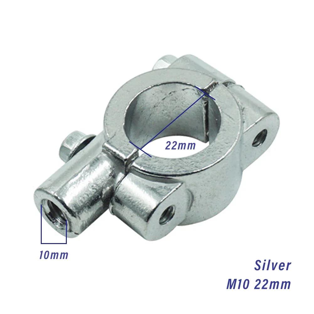 22mm 25mm Lenker 10mm 8mm Gewinde Universal Motorrad Spiegelhalterung Klemme Rückspiegelhalter Adapter Schwarze Klemmenbasis