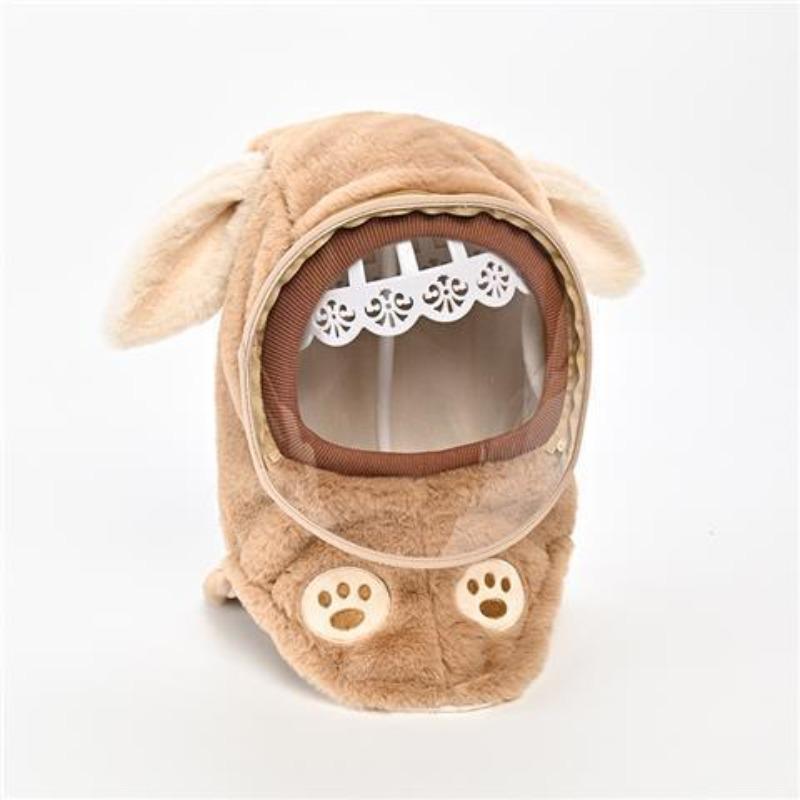 Thickened Winter-Spring Windproof Face Mask with Integrated Ear Flaps for Boys and Girls One-Piece Hooded Scarf