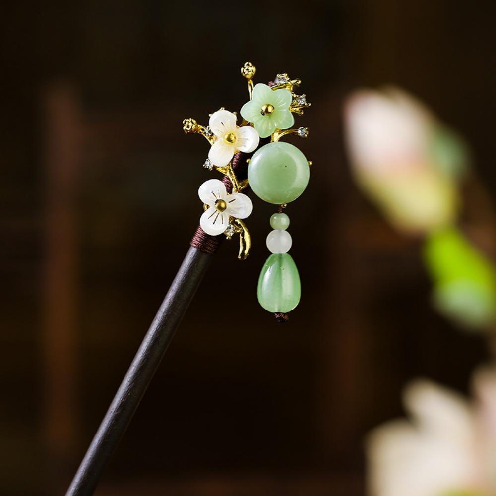 

Traditional Wooden Hairpin Butterfly/ Flower Hair Clips Hanfu Hair Fork For Women Girls Style B