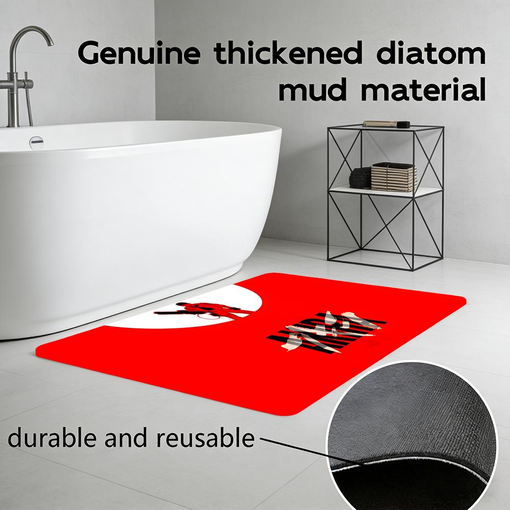 Fashion A-AKIRA Floor Mat Diatomite Bath Mat, Quick Dry Absorbent Non-Slip Door Mat