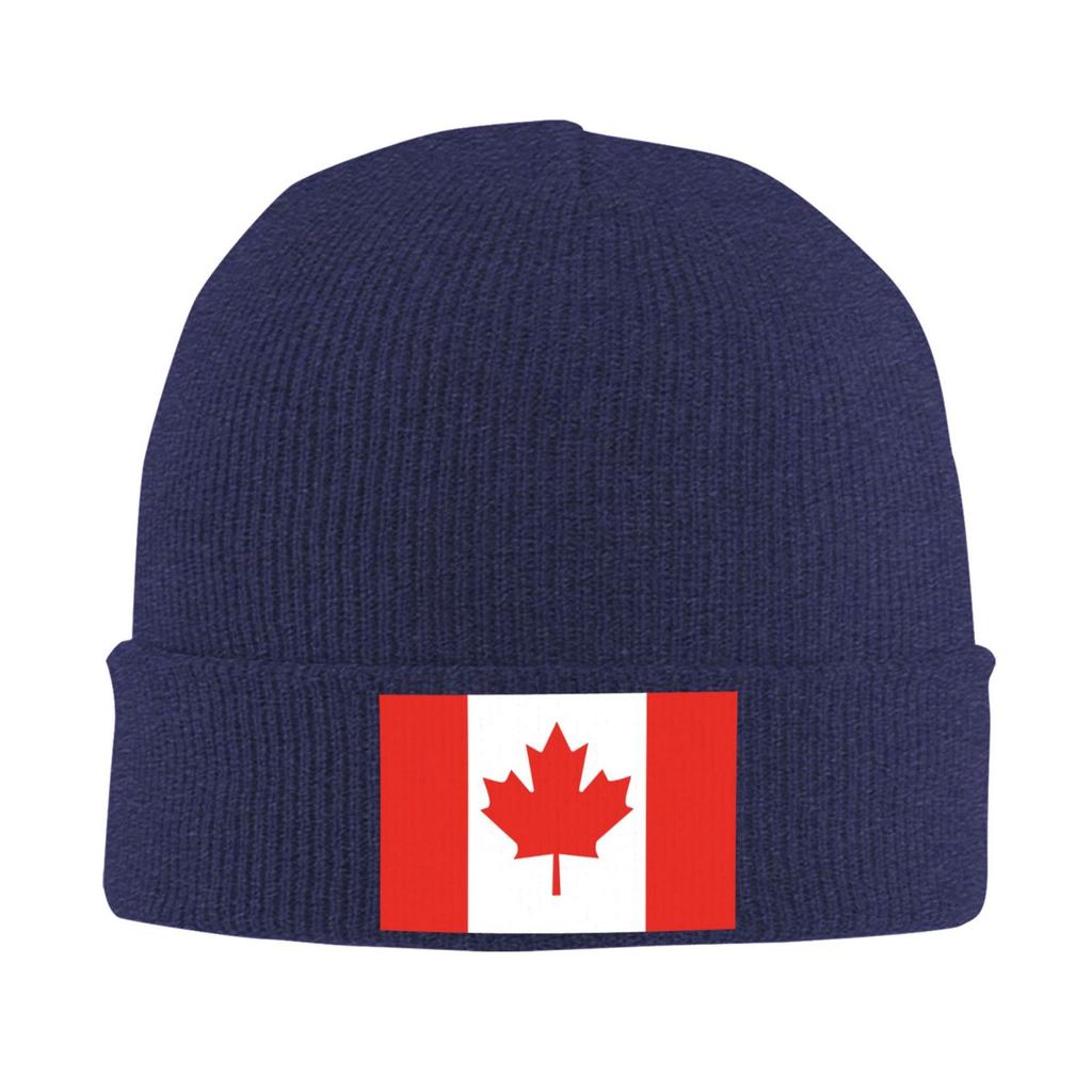 Custom Emblem of Canada Eagle Bonnet Hats Hip Hop Knit Hat for Women Unisex Warm Winter Canada Patriotic Skullies Adjustable Hat