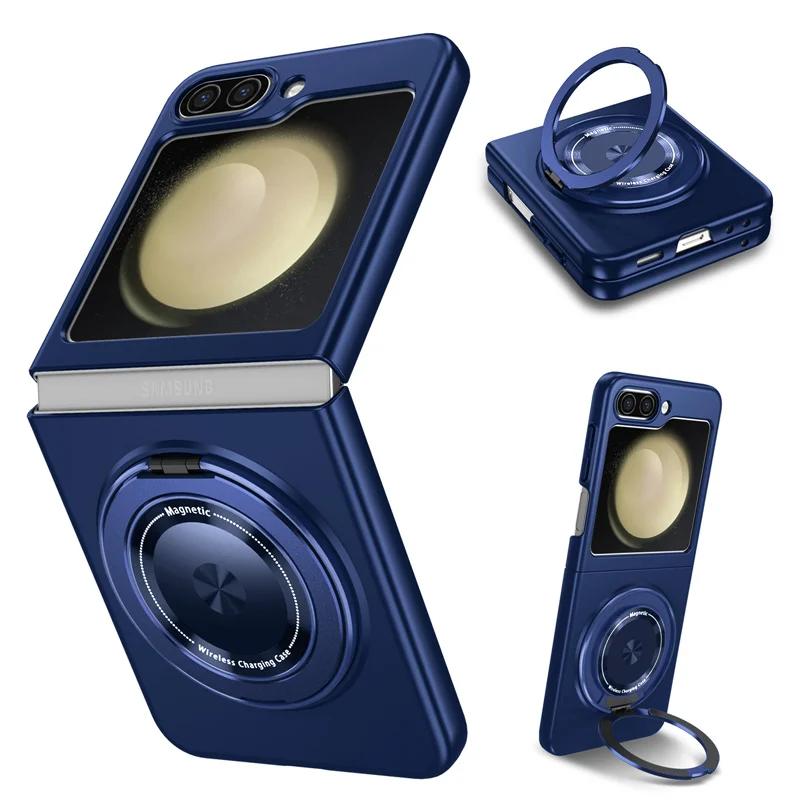 360° Magnetický prstenový stojánek Pouzdro na telefon pro Samsung Galaxy Z Flip 6 5 4 3 Flip5 Flip4 Flip6 Držák Ochranný kryt z tvrdé skořepiny