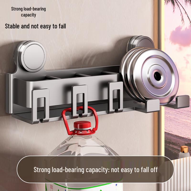 Suction Cup Wall-Mounted Hair Dryer & Toothbrush Holder