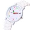 Cartoon Colorful Number Women's Jelly Silicone Strap Quartz Wristwatch
