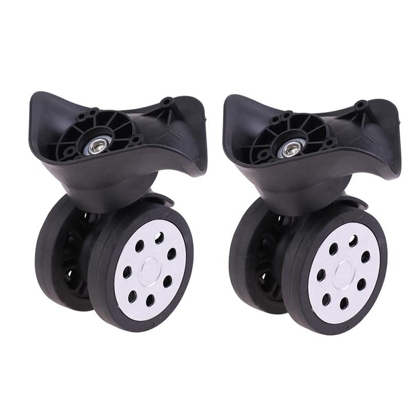 1Pair Trolley Case Luggage Wheel Silent Wear Travel Suitcase Replacement Parts