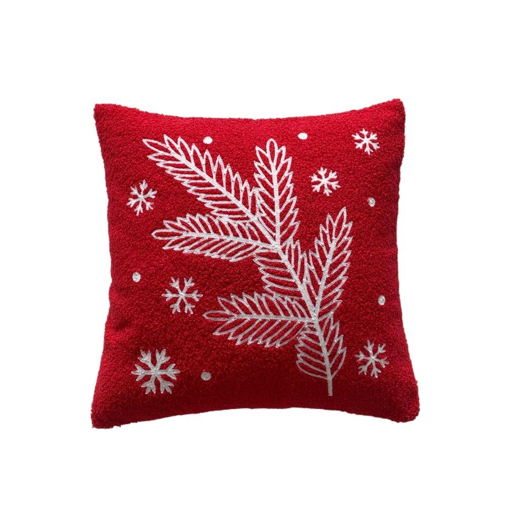 Red Throw Pillowcover INS Style Cushion Cover Soft Christmas Plush Pillowcase  Sofa/Bed