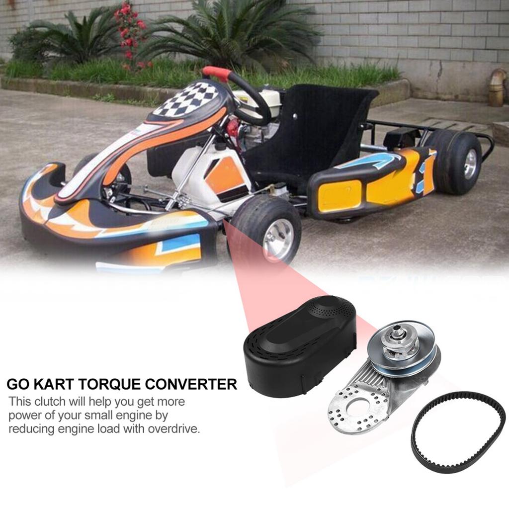 Go Kart Converter System Replacement Set Kit for Go Karting Enthusiasts Sprocket 420 Drive Bore 19mm Belt Asymmetrical Type Top Width 1