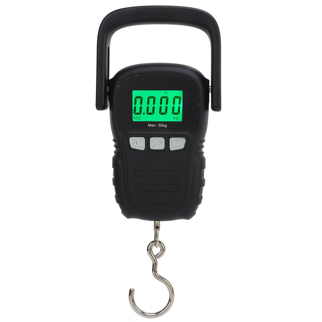 Digital Hanging Scale 50kg Range Waterproof Stainless Steel Shackle S Hook Plastic Shell Handheld Electronic Crane Scale