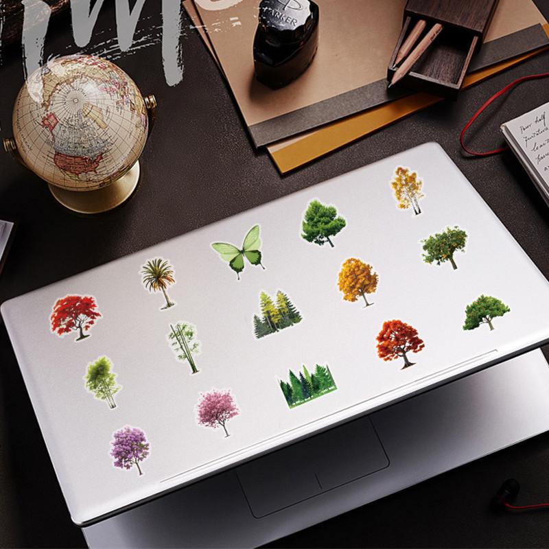50 Pcs Cute Cartoon Transparent Forest Secret Stickers Natural Forest Plant Landscape Decal Laptop Phone Decoration Sticker