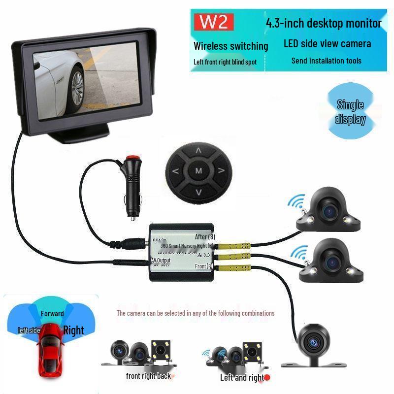 Right-Side Blind Spot Dashcam: HD Night Vision, Reversing and Full Car Auxiliary System