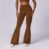 Quick Drying Hip Lifting Yoga Pants, Nude, Casual, Wide Leg, Sports, High Waist, Tight Fit, Flared Pants For Women