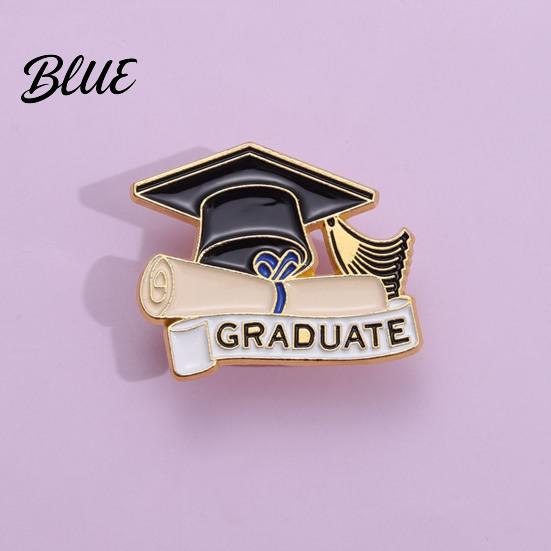 Graduation Gift Pin Brooch Bachelor Hat Shape Photos Outfit Decoration