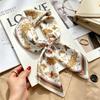 Autumn and winter Maillard cashew square scarf silk scarf women's shirt versatile neck small scarf tied hair decorative scarf