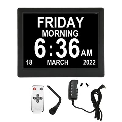 8.7inch Digital Day Calendar Clock Auto Dimming Large Display Medication Reminders Dementia