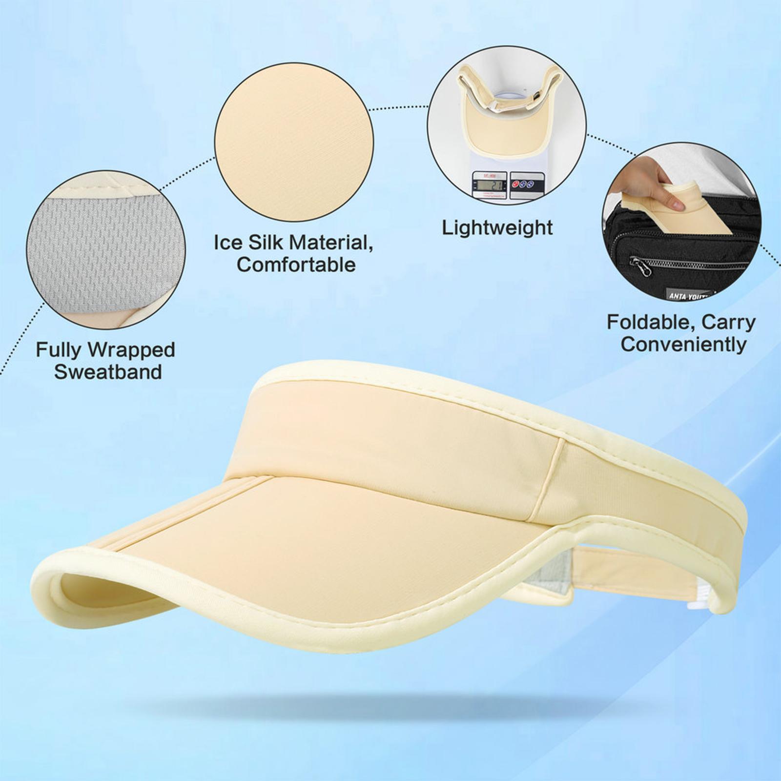 

Унисекс Кепка, Спортивная Кепка от Солнца для Бега, Однотонная Кепка с Открытым Верхом One Size бежевый