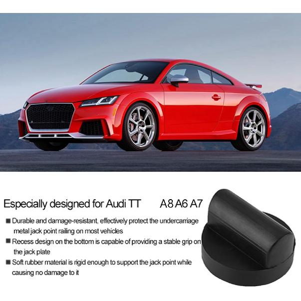 Acouto Rubber Jack Pad for Car Slotted Frame Rail Floor Jack Support Rubber Pad Adapter, Jack Rod Stand for Floor Jack