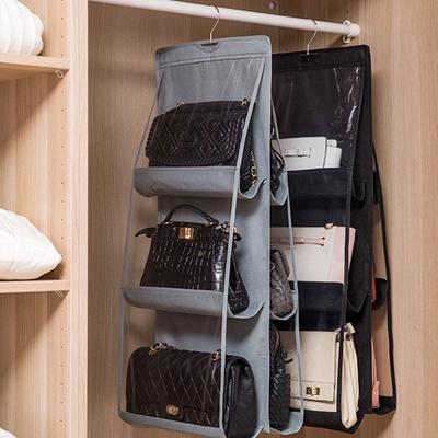 1/2pcs Wardrobe Hanging Non-woven Storage Bag for Women's Bag Household Wall Hanging Storage Bag