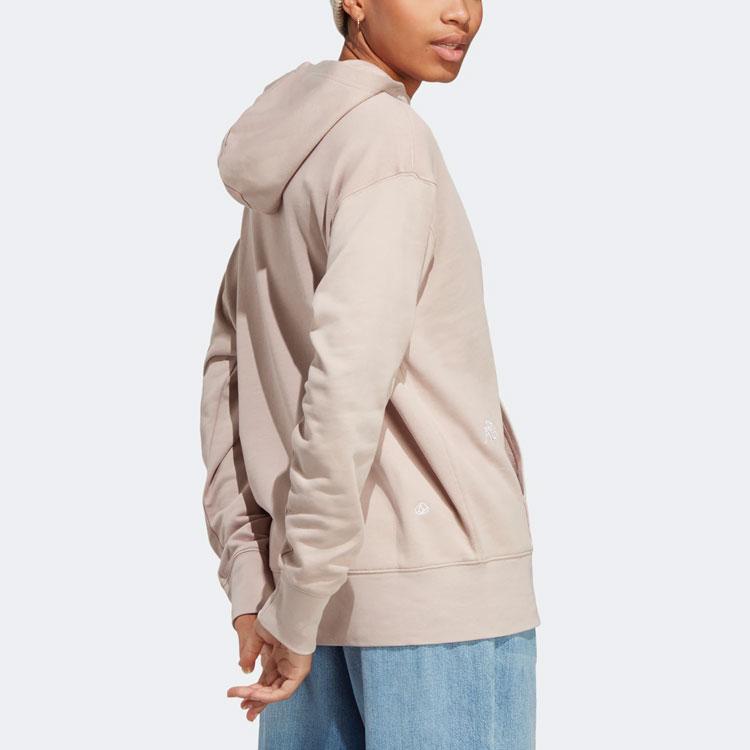 Adidas Sudadera con Capucha de Manga Larga Inspirada en Cristales Curativos para Mujer Sudadera Gris Marrón IC8684