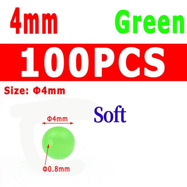 1 PAK Soft Glow Beads Luminous Orange Green White for Fishing Rig Treble Hook Egg Fly Tying UV Color Sabiki Ice Jig Fishing Accessory