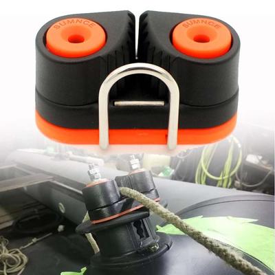 Practical Ball Bearings Nylon Rope Clamp Kayak Marine Hardware Fast Entry Cam Cleat with Leading Rings Boat Cleats