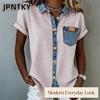 JPNTKY Women's Fashion Casual Short Sleeve POLO Neck Blouses & Shirts