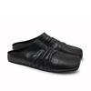 Sheepskin Version~ New Niche Two-wear Shoes Square Head Bag Head Half Slippers Women's Outer Wear Pleated Black Loafers