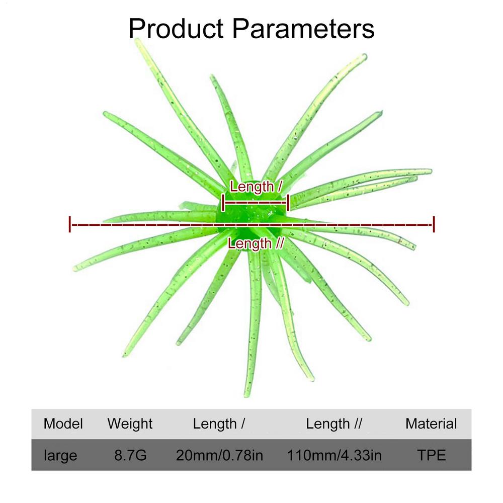Силиконовая приманка в виде морского ежа, силиконовая приманка-воблер, форма морского ежа, рыболовные приманки, плавающая мягкая приманка для речной форели, морского сома