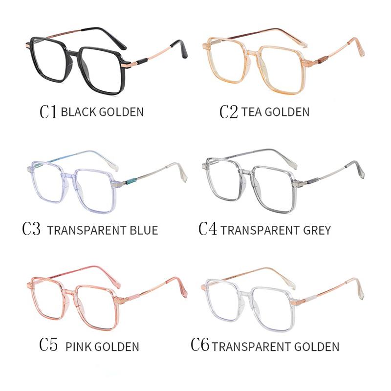 Photochromic Anti Radiation large frame Glasses Shades Transition Eyeglasses Korean Replaceable Lens women resistant Glare flat mirrors Eyewear
