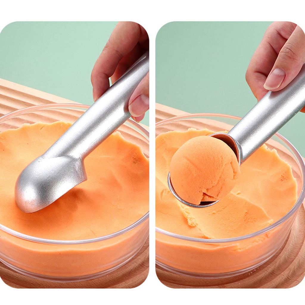 Ice Creams Dessert Spoon Nonstick Antifreezing Aluminum Alloys Scoopers Digging Ball Spoon Dessert Tool Easy to Use