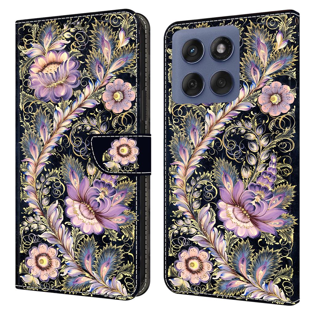 For Motorola Edge 60 Pro 5G Wallet Case Pattern Printing Stand Leather Flip Phone Cover
