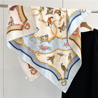 110*110cm Double-sided Silk Scarf Women's Generous Scarf Mulberry Silk Scarf Shawl