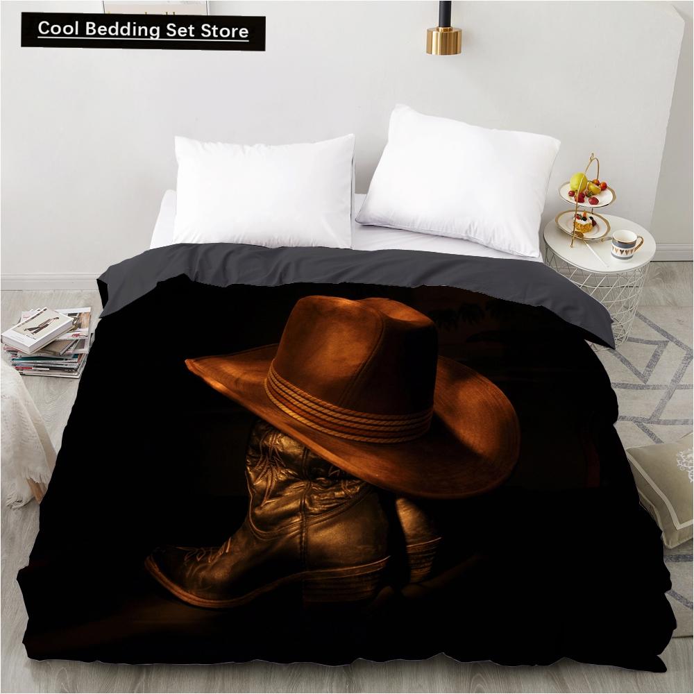 Westernowy Kowbojski Zestaw Pościeli King Queen w Stylu Vintage Rodeo Poszwa na Kołdrę Męska Młodzieżowa Chłopięca Koń Poszwa na Kołdrę Poliestrowa Poszwa na Kołdrę