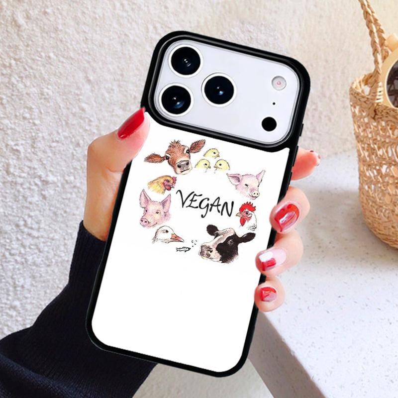 VEGANE ZITATE Hase LIEBE GEMÜSE Handyhülle Für iPhone 17 Air 16 15 14 13 12 11 Pro Max Plus