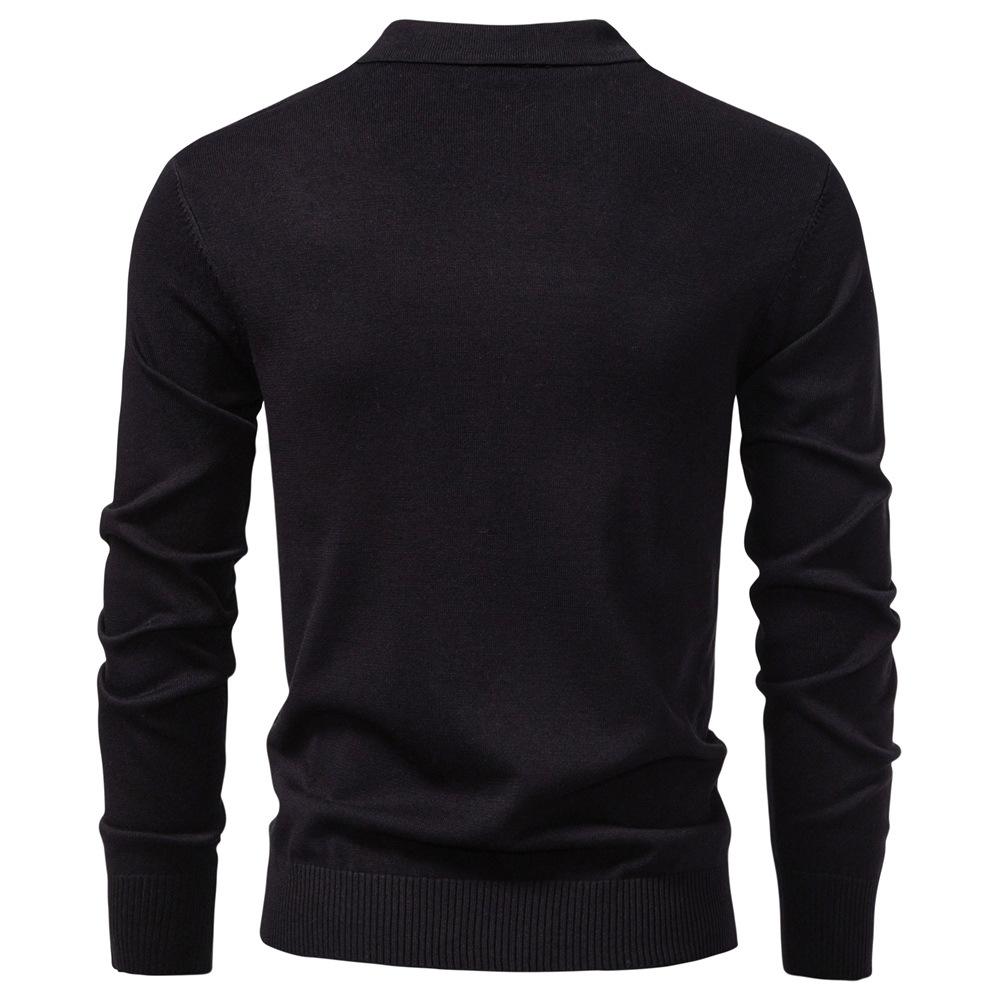 Callaway 2025 Autumn and Winter Embroidery New Men's Sweater Long Sleeved Knitted Sweater Half Zipper Business Casual Thin Sweater Men