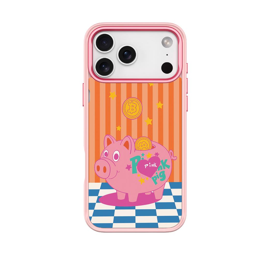 Applicable To Apple 17pro Mobile Phone Case, Advanced Sense 16 Replaceable Back Plate 15promax Magnetic Mobile Phone Case, Saving Money Pig.