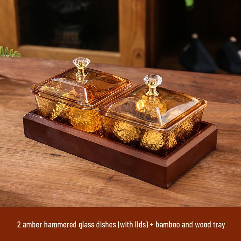 Segmented Glass Snack and Fruit Plate Set 1 Set