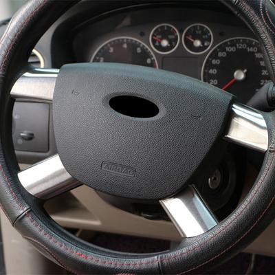 FOAL BURNING 4pcs/set Stainless Steel Car Steering Wheel Decoration Cover Trim Car Styling For Ford Focus 2 MK2