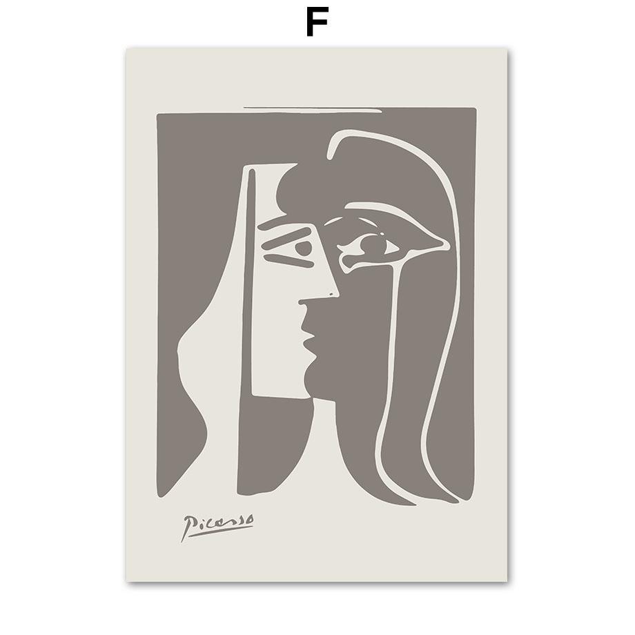 Abstract Line Bird Face Rainbow Picasso Matisse Posters And Prints Wall Art Canvas Painting For Living Room Decorative Pictures