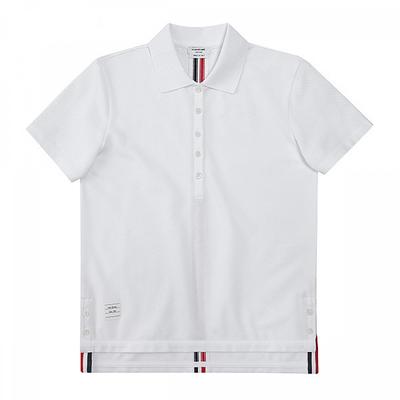 Tom Brown Fjp014a 00050 100 Center Back Striped Polo Women S Short Sleeve Tee